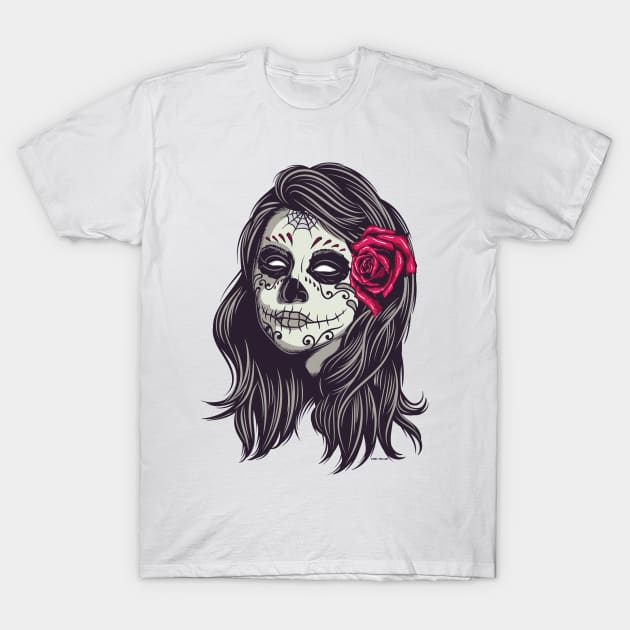 La Catrina - Dia De Los Muertos T-Shirt by IconicTee